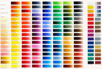 Oil Paint Colour Chart