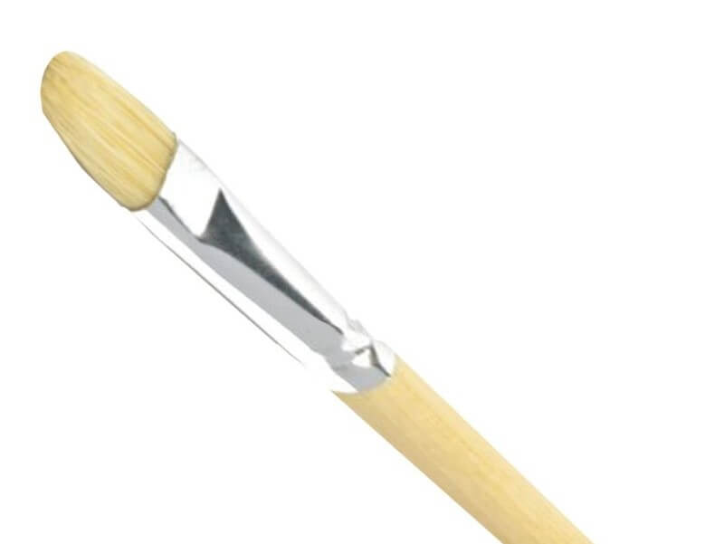 Creative Mark Mimik Paint Brush Professional Artist Synthetic Hog Bristle Long Handled Brush Extra Long Filbert Size 9